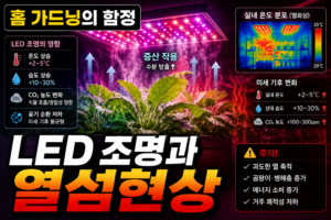 식물 재배용 LED 조명이 실내 미세 기후(온·습도)에 미치는 부수적 영향
