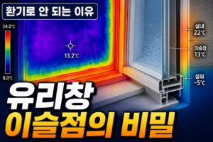 겨울철 아파트 유리창 결로 현상
