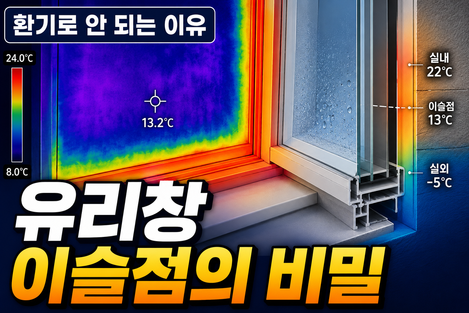 겨울철 아파트 유리창 결로 현상